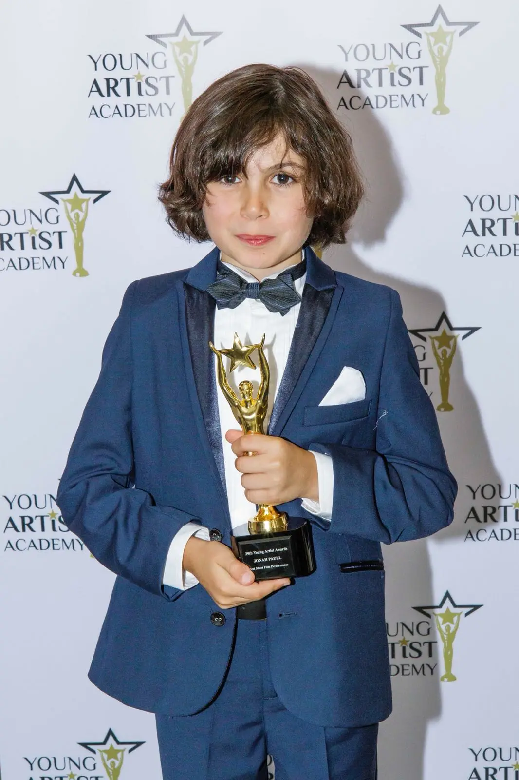 Jonah Paull with the Award